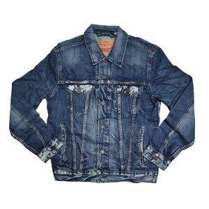 Levi's Medium Wash Jean Trucker Jacket Men's Size S 90's Acid Washed Denim NWT